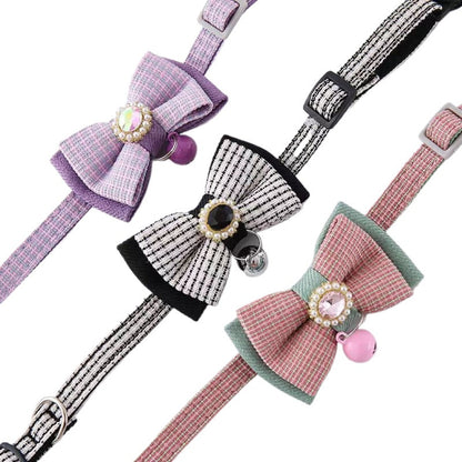 Mokka - Plaid Bow Breakaway Cat Collar