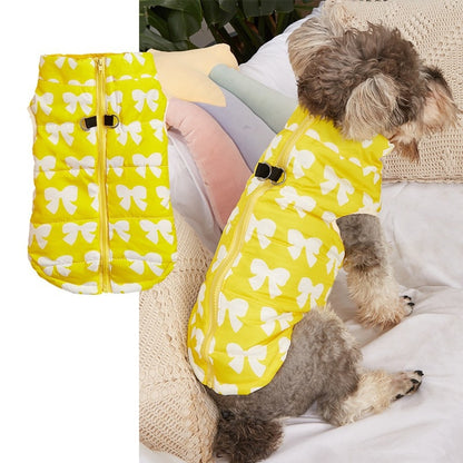 Ozzie - Bow Print Dog Vest With Leash Hole