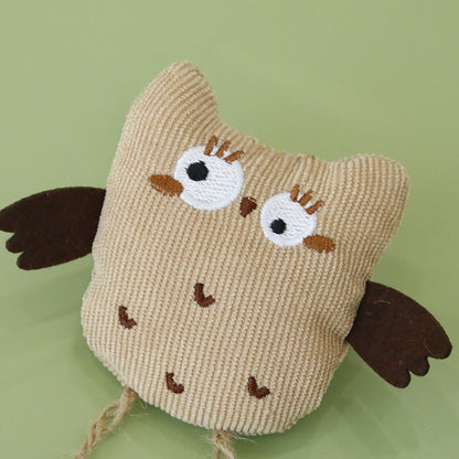 Moo - Corduroy Owl Cat Toys