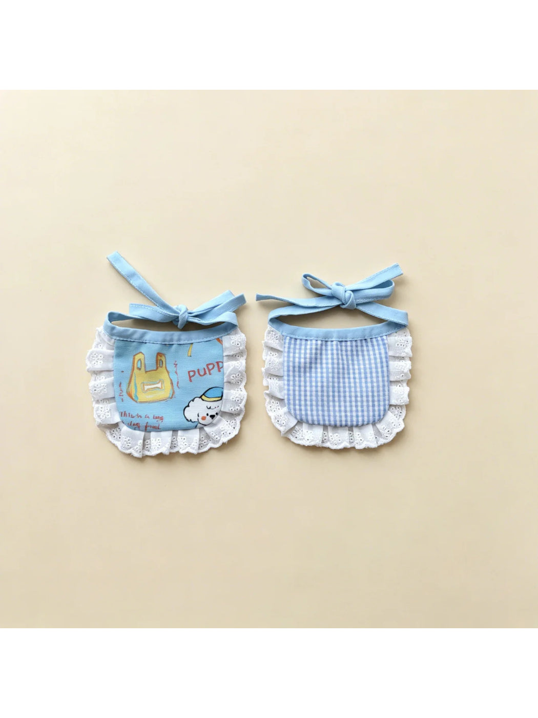 Mokka - Patterned Eyelet-Lace Ruffle Cat Neckwear