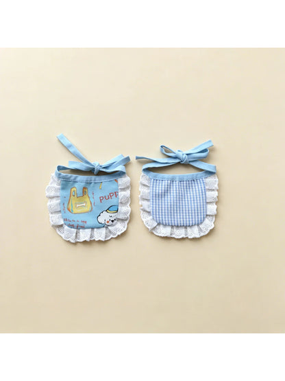 Mokka - Patterned Eyelet-Lace Ruffle Cat Neckwear