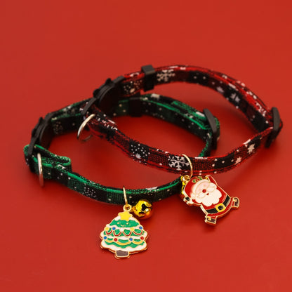 Christmoo - Cartoon Christmas Motif Bell Cat Collar