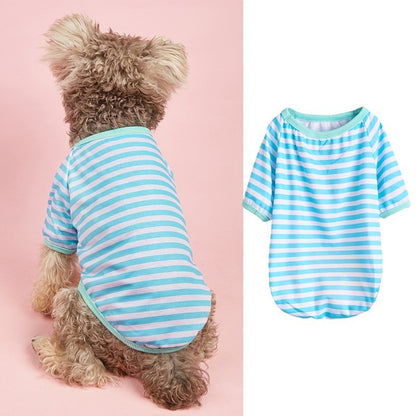 Ozzie - Casual Short Sleeve Striped Pet Dog T-Shirt