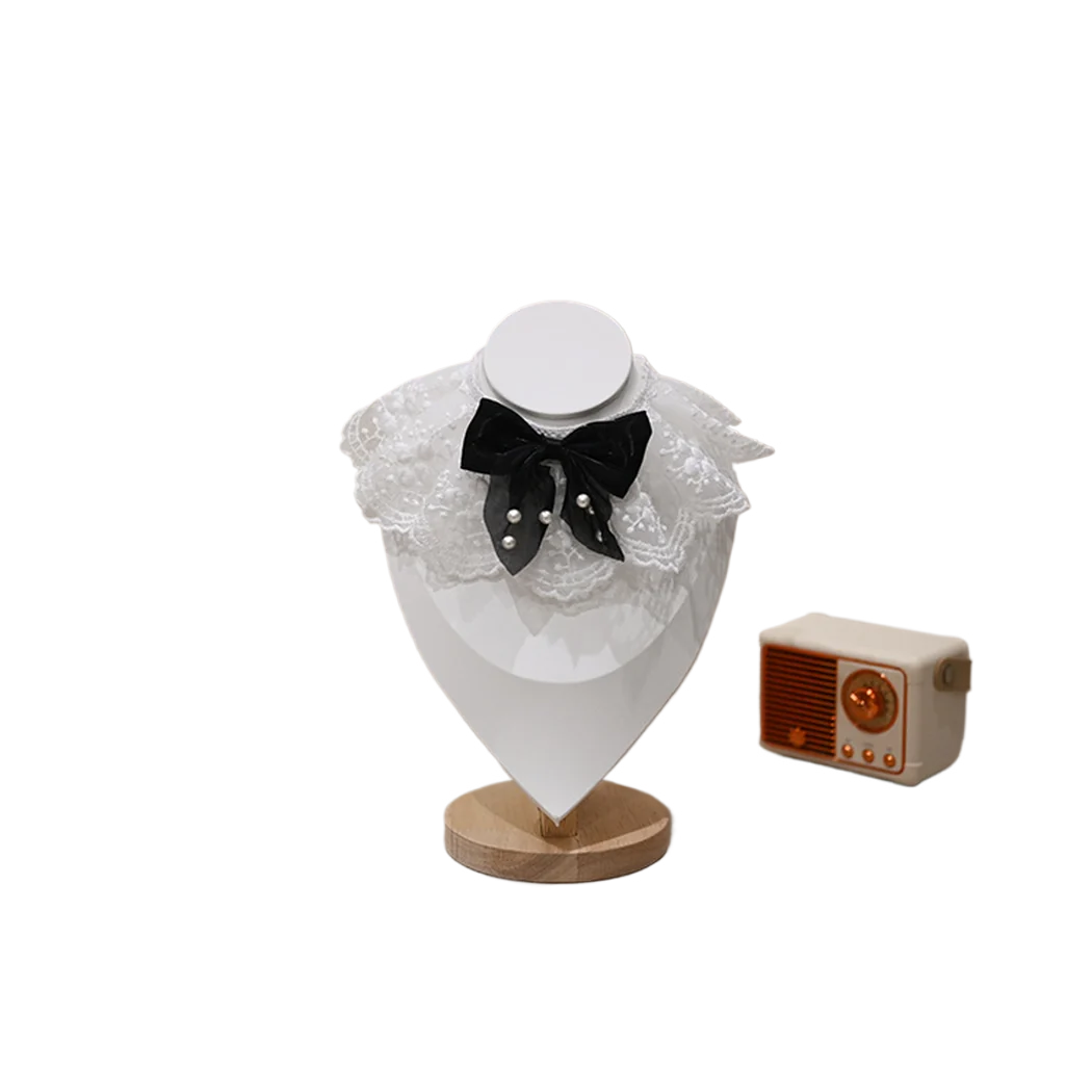 Mokka - Elegant Lace Bow Cat Collar