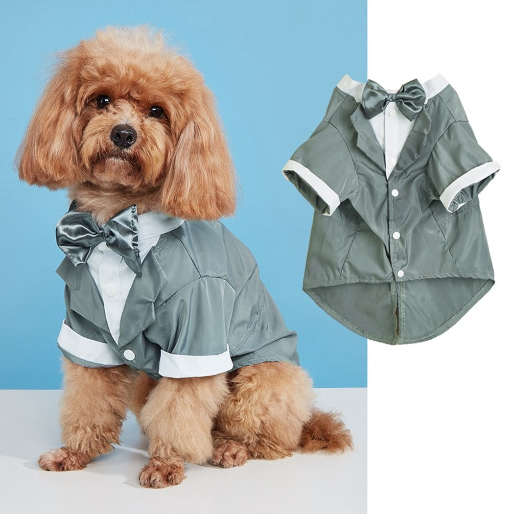Ozzie - Formal Button Front Dog Shirt Suit Outfit