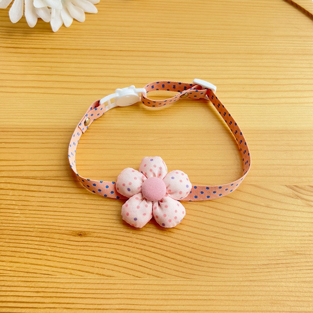 Mokka - Cartoon Floral Detail Adjustable Cat Collar