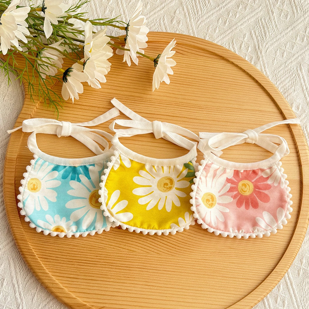 Mokka - Floral Print Tie-On Cat Bib