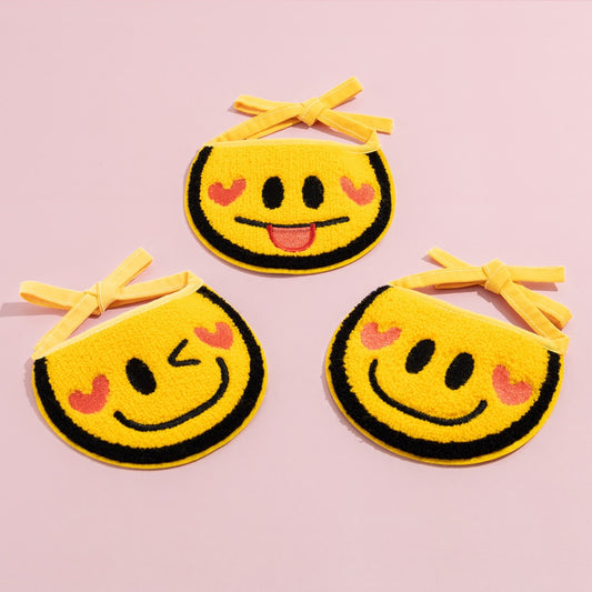 Mokka - Smiley Face Tie-On Cat Bib