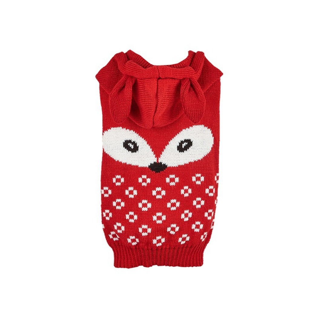 Ozzie - Cartoon Fox Hooded Dog Sweater