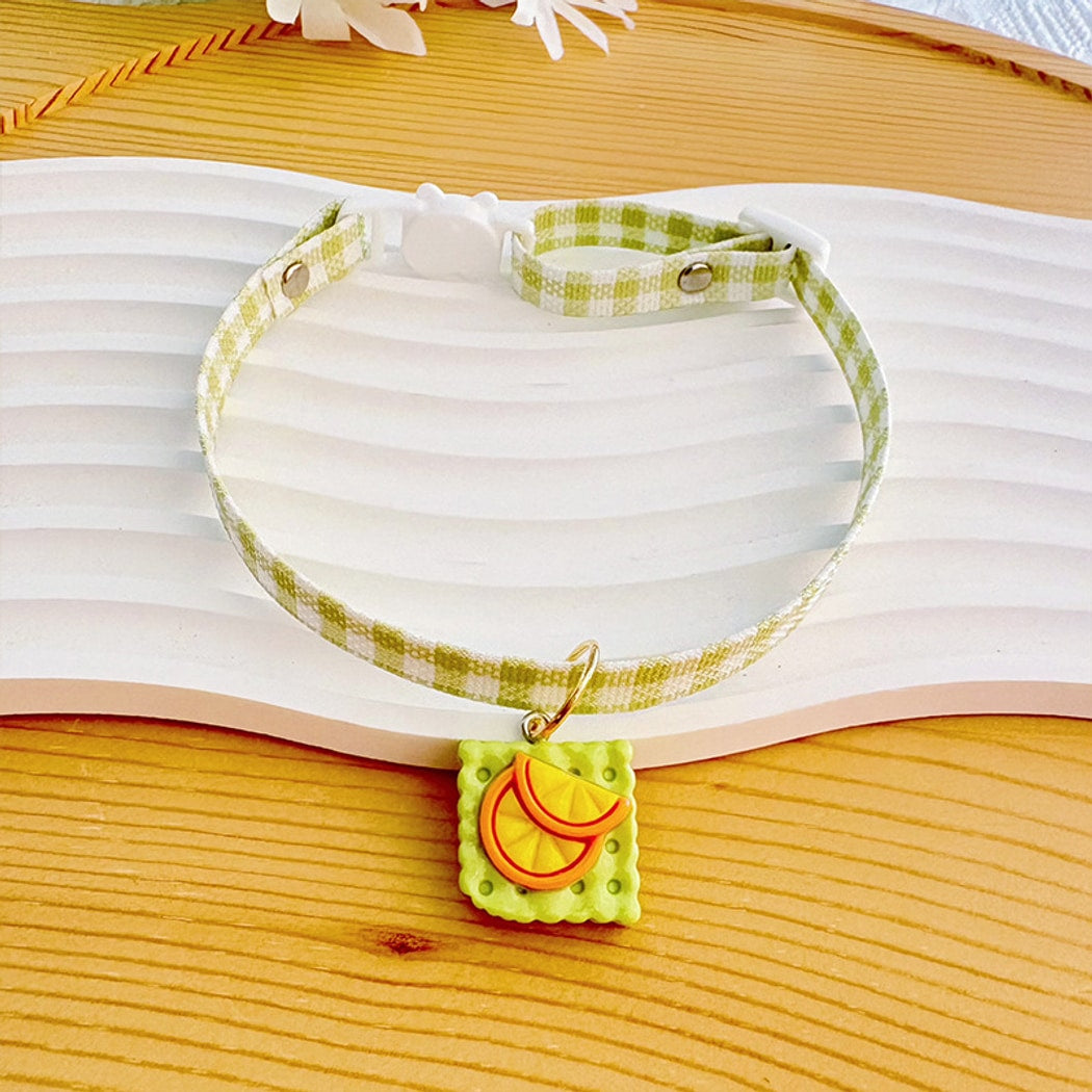 Mokka - Cute Biscuit Charm Safety Buckle Pet Collar
