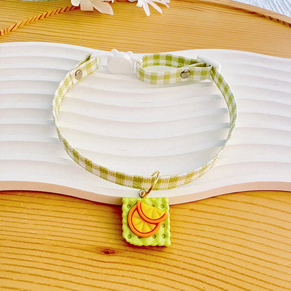 Mokka - Cute Biscuit Charm Safety Buckle Pet Collar