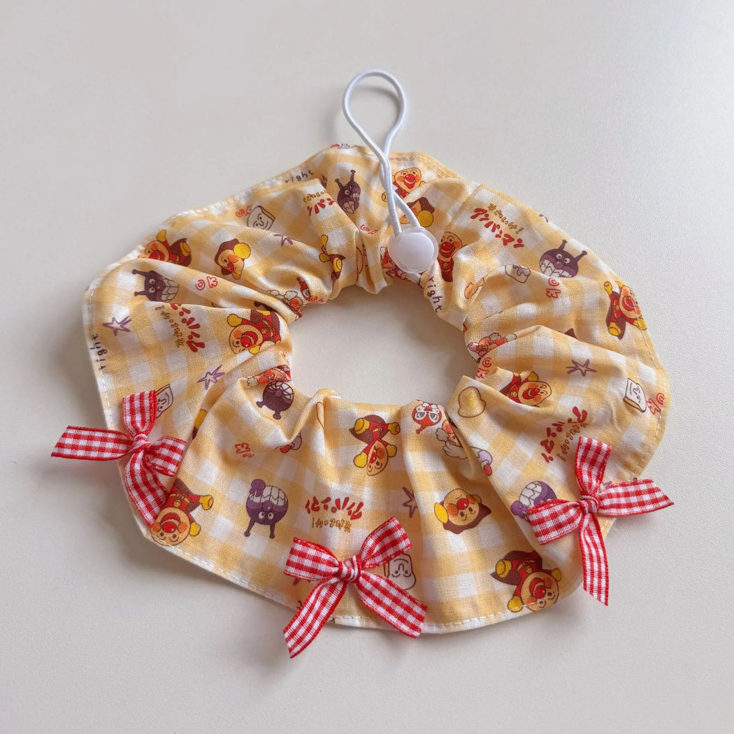 Mokka - Ruched Patterned Bow Pet Neckwear