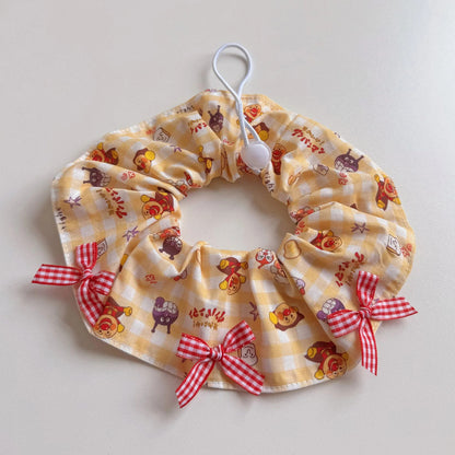 Mokka - Ruched Patterned Bow Pet Neckwear