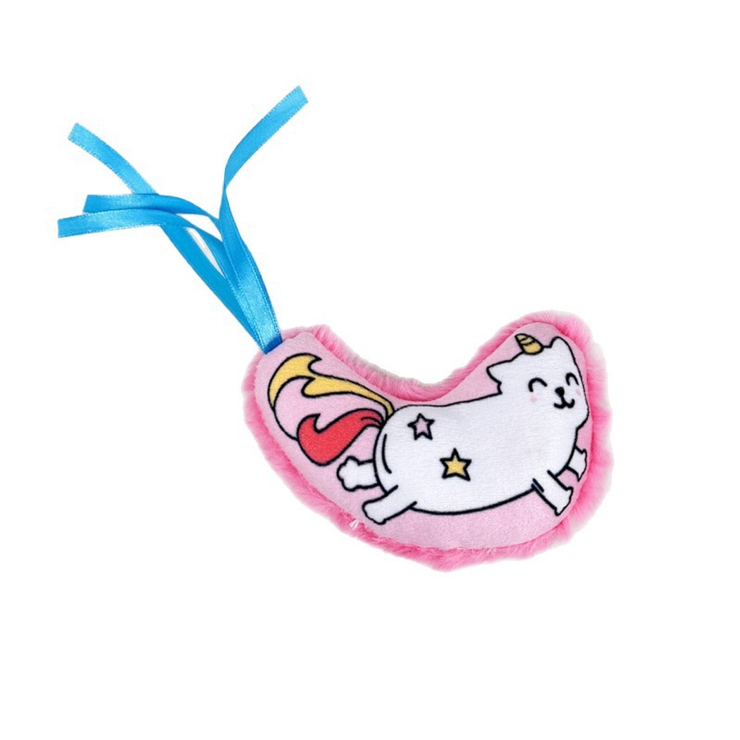 Moo - Moon Shape Plush Squeaky Cat Toy