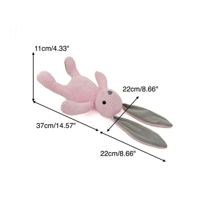 Petkin – Pink Plush Squeaky Bunny Dog Toy