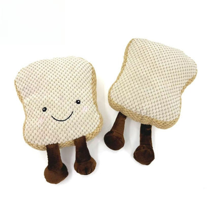 Petkin - Toasty the Smiling Squeaky Plush Dog Toy