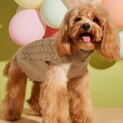 Ozzie - Knit Turn-Down Collar Dog Sweater