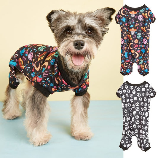 Halloweek - Halloween Skeleton Print Dog Jumpsuit