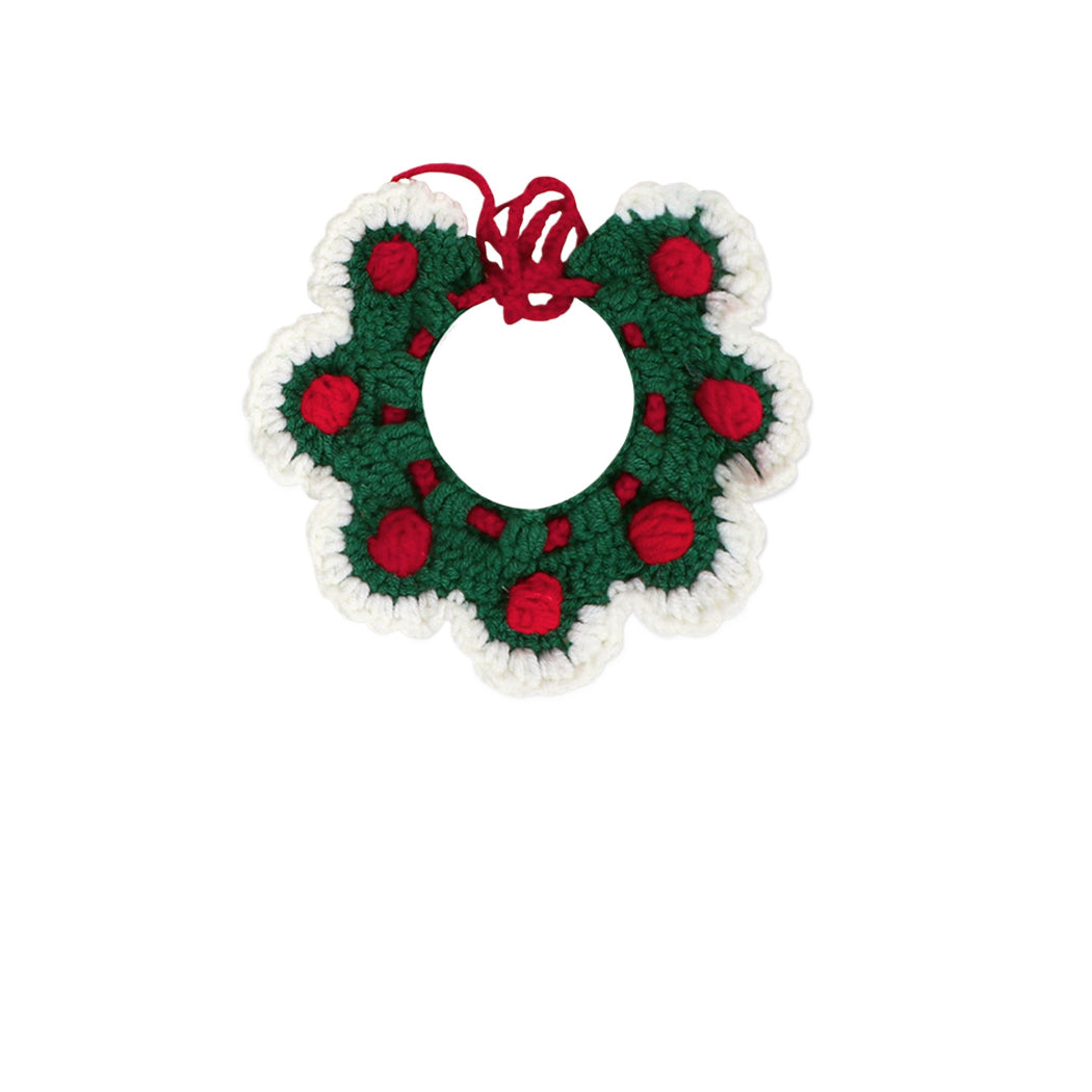 Mokka - Christmas Color-Block Crochet Cat Collar