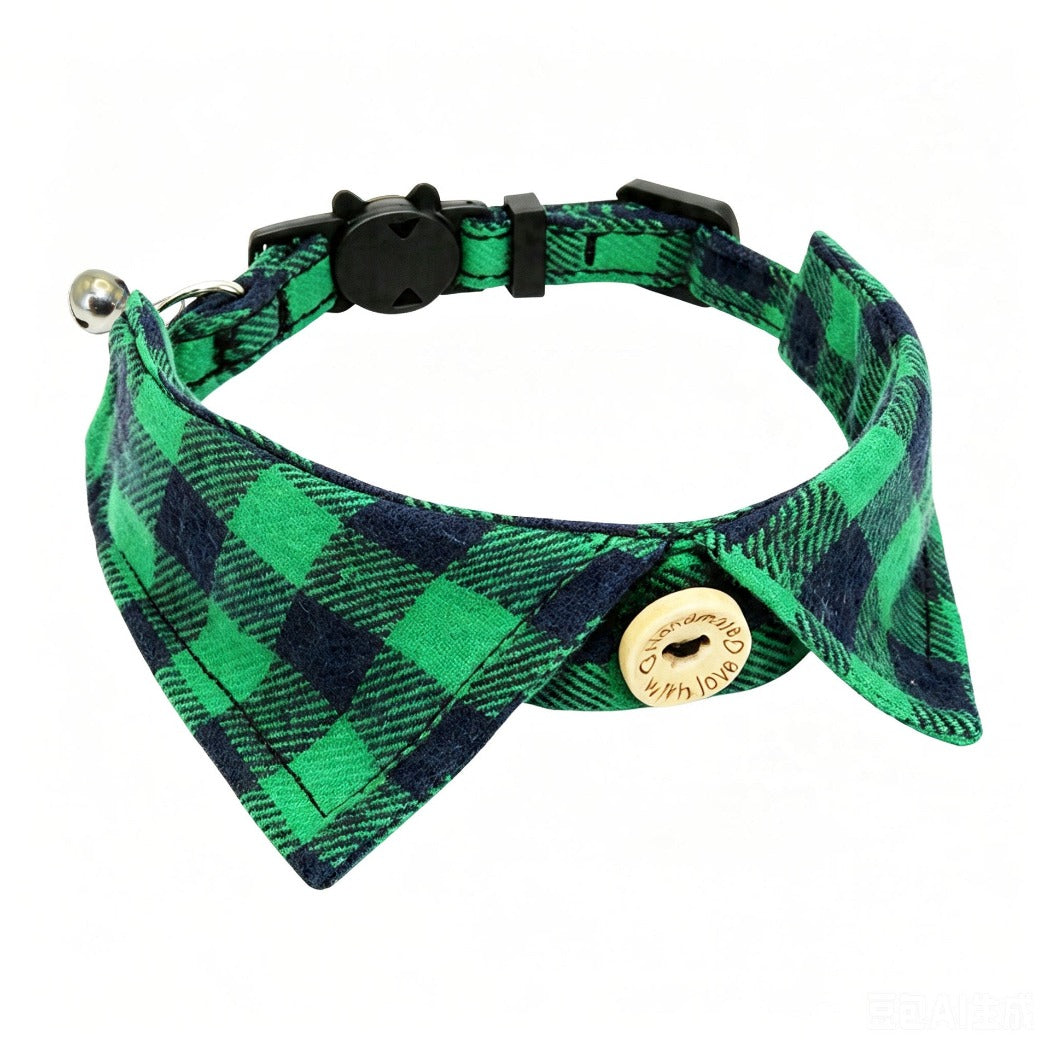 Mokka - Plaid Breakaway Buckle Bell Cat Collar