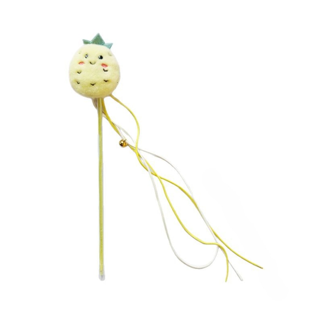 Moo - Cute Fruit with Bell Cat Teaser Wand Toy