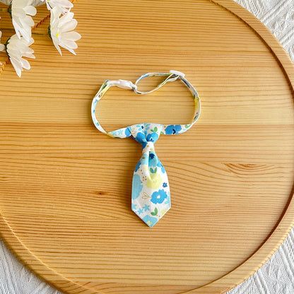 Mokka - Floral Tie Detail Gentry Style Cat Collar