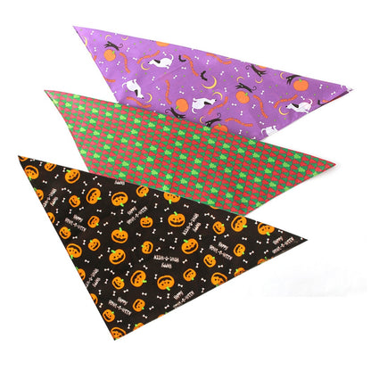 Furbud - Holiday Print Pet Triangle Bandana