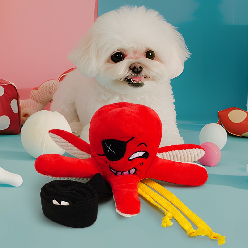Petkin - Sea Animal Plush Squeaky Dog Toy
