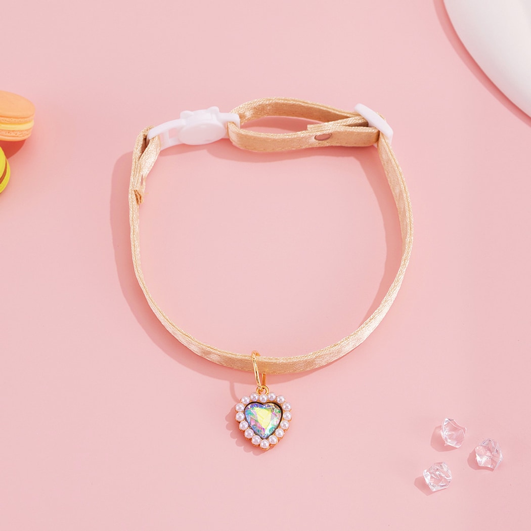 Mokka - Cute Heart Detail Adjustable Cat Collar