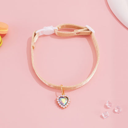 Mokka - Cute Heart Detail Adjustable Cat Collar