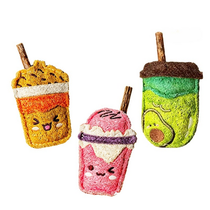 Moo - Cute Coffee Cup Loofah Cat Toy
