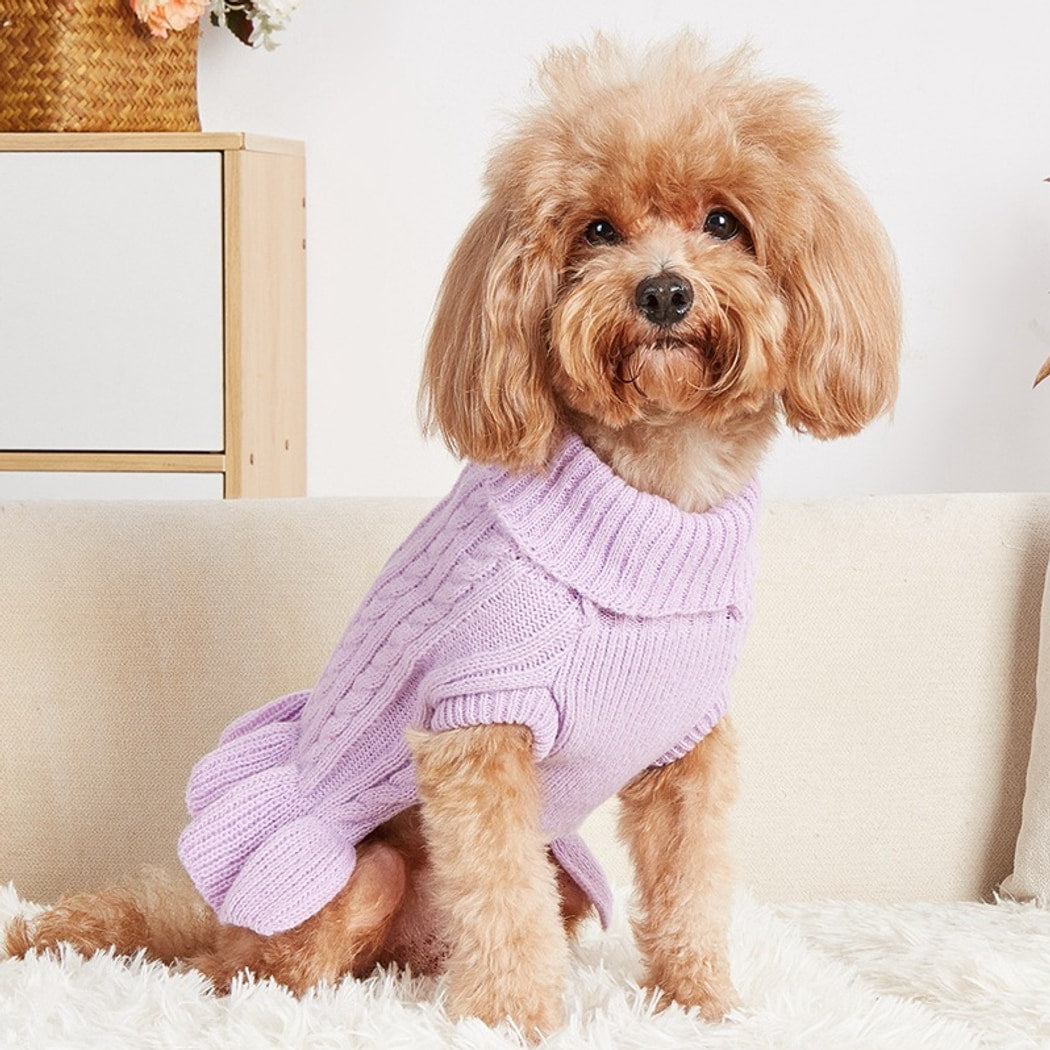 Ozzie - Turn-Down Ruffle Hem Pet Dress
