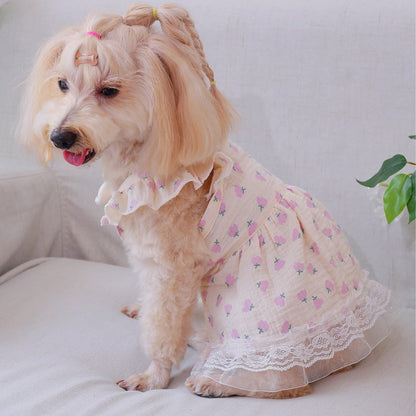 Ozzie - Doll Style Floral Print Dress for Pets