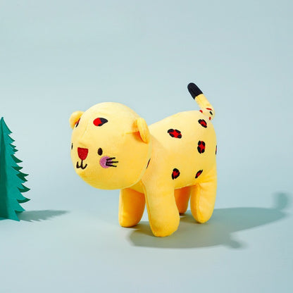 Petkin cartoon animal plush dog toy with detailed stitching and bright colors