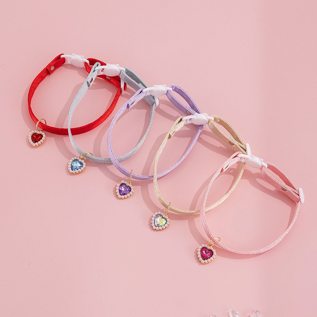 Mokka - Cute Heart Detail Adjustable Cat Collar