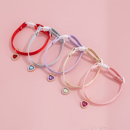 Mokka - Cute Heart Detail Adjustable Cat Collar