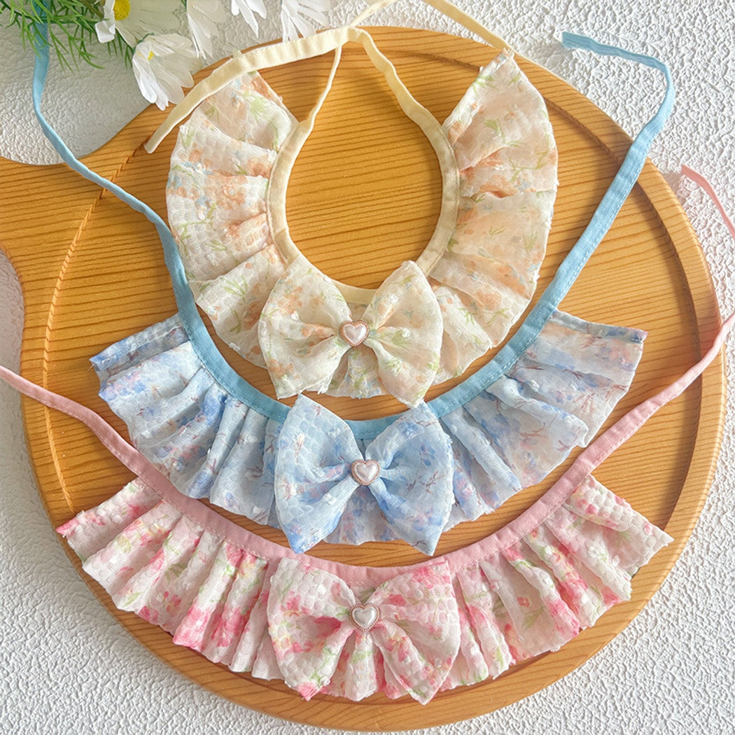 Mokka - Pastel Floral Bow Cat Collar