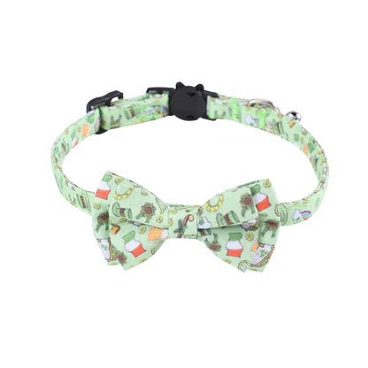 Mokka - Light Green Charm Bow Tie Pet Collar