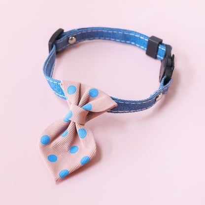 Mokka - British Style Polka Dot Bell Cat Collar