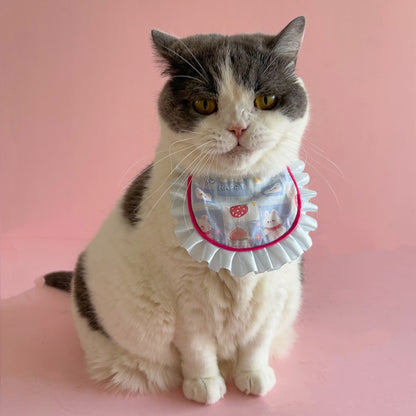 Mokka - Strawberry Rabbit Printed Cat Bib