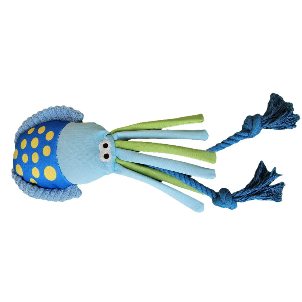 Petkin - Squeaky Rope Plush Dog Toy