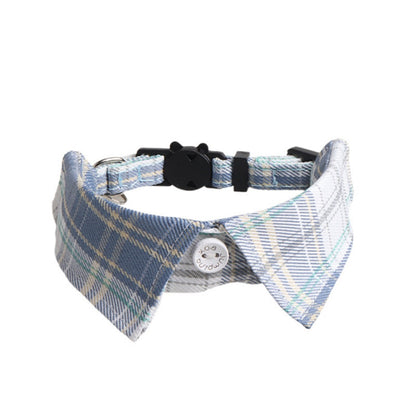 Mokka - Plaid Cat Collar | Shirt Collar for Cats | Breakaway Cat Collar | Dress Up Pet Collar