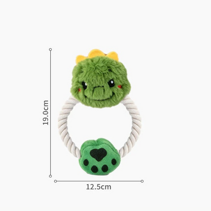 Petkin - Animal Character Rope Plush Dog Toy