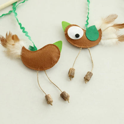 Petkin - Bird Feather Cat Teaser Wand
