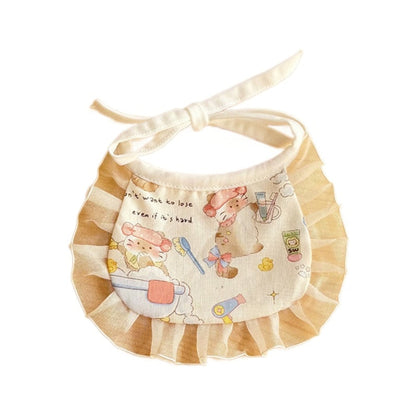Mokka - Cute Ruffle Trim Pet Bib