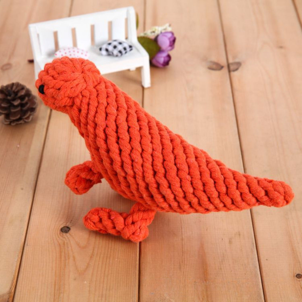 Petkin - Dinosaur Design Braided Rope Dog Toy