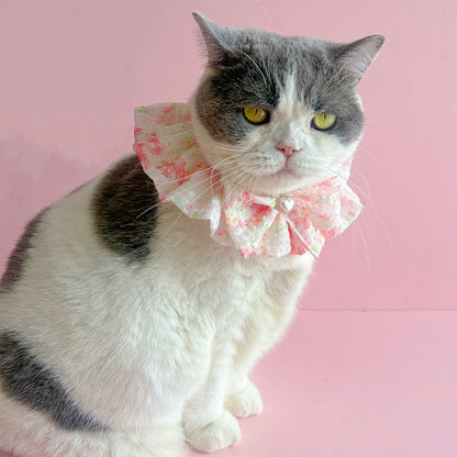 Mokka - Pastel Floral Bow Cat Collar