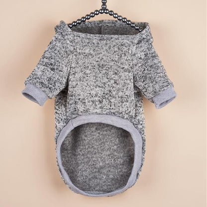 Ozzie - Pocket Detail Marled Dog Hooded Sweatshirt