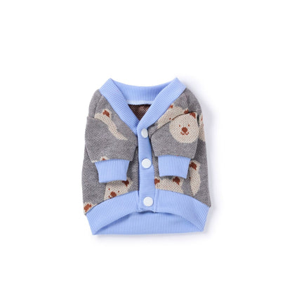 Ozzie - Bear Pattern Casual Dog Sweater Vest
