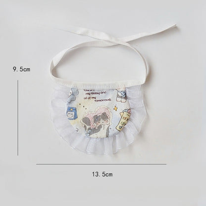 Mokka - Cute Cartoon Ruffle Pet Bib